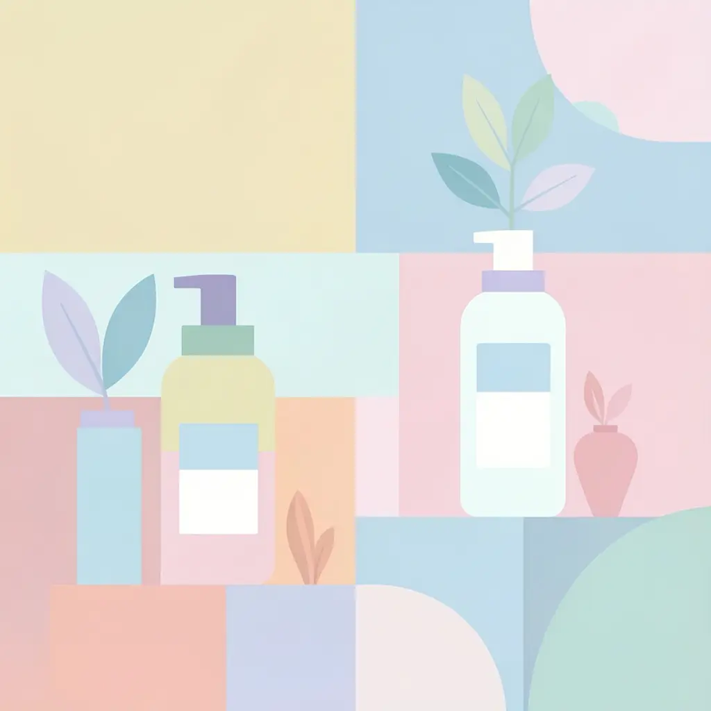 Abstract illustration of wellness products for daily comfort